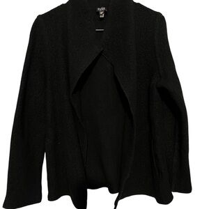 Eileen Fisher Black Wool Women's Cardigan Petite Small